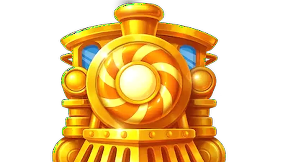 Jelly Express slot game interface na may makukulay na kendi at tren